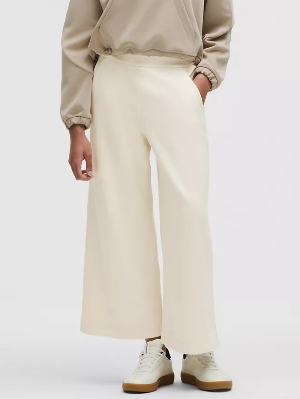 Lululemon Softstreme High-Rise Wide-Leg Cropped Pant Ivory